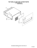 TOP GRILLE AND UNIT COVER PARTS Diagram and Parts List for KSSO48FTX15  KitchenAid Refrigerator