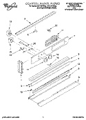 CONTROL PANEL, LITERATURE Diagram and Parts List for RB770PXBQ2  Whirlpool Wall Oven