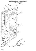 REFRIGERATOR LINER PARTS Diagram and Parts List for RS25AGXNQ00  Roper Refrigerator
