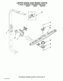 UPPER WASH AND RINSE PARTS Diagram and Parts List for KUDC10IXWH2  KitchenAid Dishwasher