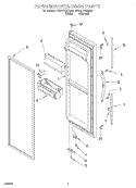 REFRIGERATOR DOOR Diagram and Parts List for 7ED27DQXFW02  Whirlpool Refrigerator