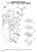 FREEZER LINER PARTS Diagram and Parts List for MSD2658KEU00  Whirlpool Refrigerator