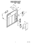 INNER DOOR PARTS Diagram and Parts List for IUD6000RQ3  Whirlpool Dishwasher