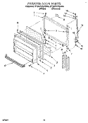 FREEZER DOOR Diagram and Parts List for ET25PKXBW00  Whirlpool Refrigerator
