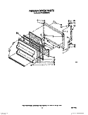FREEZER DOOR Diagram and Parts List for RT14CKXVW13  Roper Refrigerator