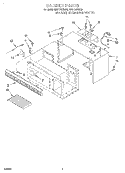 CABINET Diagram and Parts List for MH7110XBQ6  Whirlpool Microwave
