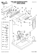 TOP AND CONSOLE, LITERATURE Diagram and Parts List for LGQ9508LW0  Whirlpool Dryer