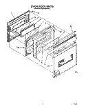 OVEN DOOR Diagram and Parts List for KEMI300WBL2  KitchenAid Microwave Oven Combo