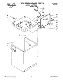 TOP AND CABINET, LIT/OPTIONAL Diagram and Parts List for 6LBR7255BQ1  Whirlpool Washer