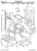 OVEN PARTS Diagram and Parts List for GMC305PRB00  Whirlpool Microwave Oven Combo