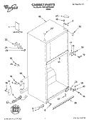 CABINET PARTS Diagram and Parts List for 5VET2WPKLQ02  Whirlpool Refrigerator