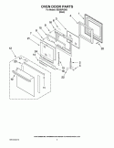 OVEN DOOR PARTS Diagram and Parts List for IBS550PXB00  Whirlpool Wall Oven