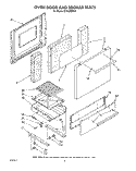 OVEN DOOR AND BROILER Diagram and Parts List for SF0100SRW8  Whirlpool Range