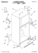 CABINET PARTS Diagram and Parts List for TT21AKXKQ04  Estate Refrigerator