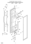 FREEZER DOOR Diagram and Parts List for KSFS25FJBT01  KitchenAid Refrigerator