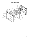 OVEN DOOR Diagram and Parts List for RB760PXYQ2  Whirlpool Wall Oven