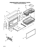 FREEZER DOOR AND BASKET Diagram and Parts List for KBRS36MHW00  KitchenAid Refrigerator