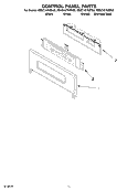 CONTROL PANEL PARTS Diagram and Parts List for KEKB107KWH03  KitchenAid Wall Oven