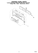 CONTROL PANEL PARTS Diagram and Parts List for GBD307PDS09  Whirlpool Wall Oven