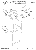 TOP AND CABINET Diagram and Parts List for 3XLA87W92AQ0  Whirlpool Washer