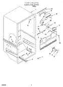 LINER Diagram and Parts List for 6EB21DKXDW00  Whirlpool Refrigerator