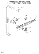 UPPER WASH AND RINSE Diagram and Parts List for KUDS01FLBS0  Whirlpool Dishwasher