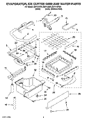 EVAPORATOR ICE CUTTER GRID AND WATER PARTS Diagram and Parts List for ZDIS15CSSN  General Electric Ice Maker