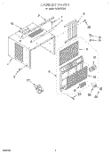 CABINET Diagram and Parts List for ACQ072XH0  Whirlpool Air Conditioner