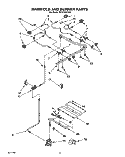 MANIFOLD AND BURNER Diagram and Parts List for SF317PCYN0  Whirlpool Range