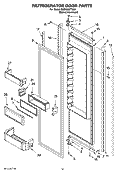 REFRIGERATOR DOOR PARTS Diagram and Parts List for KSSO36FTX00  KitchenAid Refrigerator