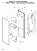 REFRIGERATOR DOOR PARTS Diagram and Parts List for ED5FHAXVB01  Whirlpool Refrigerator