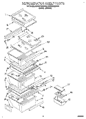 REFRIGERATOR SHELF Diagram and Parts List for 8ED22DQXDW00  Whirlpool Refrigerator