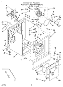 SECTION Diagram and Parts List for 3CEP2950DN0  Whirlpool Dryer