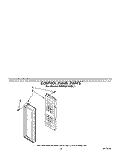 CONTROL PANEL Diagram and Parts List for KEMI371XBL1  KitchenAid Microwave Oven Combo