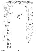 MOTOR AND ICE CONTAINER PARTS Diagram and Parts List for KSRG22FTBT00  KitchenAid Refrigerator
