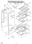 REFRIGERATOR LINER Diagram and Parts List for 8ED20ZKXDN00  Whirlpool Refrigerator