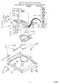 MACHINE BASE Diagram and Parts List for 3XLA87W72AW0  Whirlpool Washer