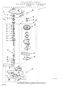 GEARCASE Diagram and Parts List for GLSR5233AW0  Whirlpool Washer