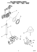 FILL AND OVERFILL PARTS Diagram and Parts List for GU2400XTPT7  Whirlpool Dishwasher