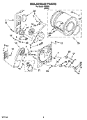 BULKHEAD PARTS, OPTIONAL PARTS (NOT INCLUDED) Diagram and Parts List for IS80000  Inglis Dryer