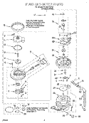 PUMP AND MOTOR Diagram and Parts List for 7DU900PCDQ1  Whirlpool Dishwasher