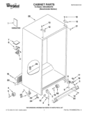 CABINET PARTS Diagram and Parts List for 3WSC20N4AY00  Whirlpool Refrigerator