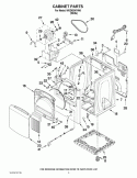CABINET PARTS Diagram and Parts List for WGD8200YW0  Whirlpool Dryer