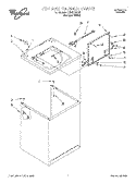 TOP AND CABINET Diagram and Parts List for LXR6232EQ0  Whirlpool Washer