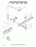 UPPER WASH AND RINSE PARTS Diagram and Parts List for KUDS30IXBT4  KitchenAid Dishwasher
