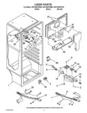LINER PARTS Diagram and Parts List for W8TXNGFWQ02  Whirlpool Refrigerator