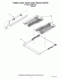 THIRD LEVEL RACK AND TRACK PARTS Diagram and Parts List for KUDE60HXSS3  KitchenAid Dishwasher