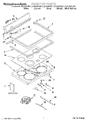 COOKTOP, LITERATURE Diagram and Parts List for KERC507HBL1  KitchenAid Range