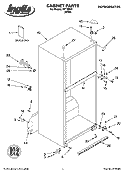 CABINET PARTS Diagram and Parts List for IMT186301  Inglis Refrigerator