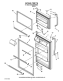 DOOR PARTS Diagram and Parts List for W8TXNGMWB02  Whirlpool Refrigerator